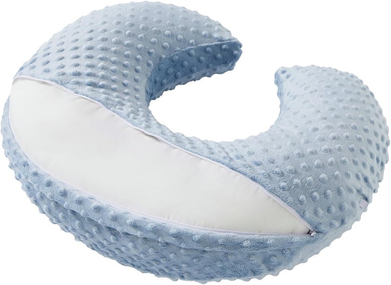 DONOMILO Dots Nursing Pillow Cover, Case Plush Breathable Breastfeeding Pillow Slipcover Fits Nursing Pillow, Super Soft Snug Positioners for Baby Boy Baby Girl (Cloud Blue) - Image 4